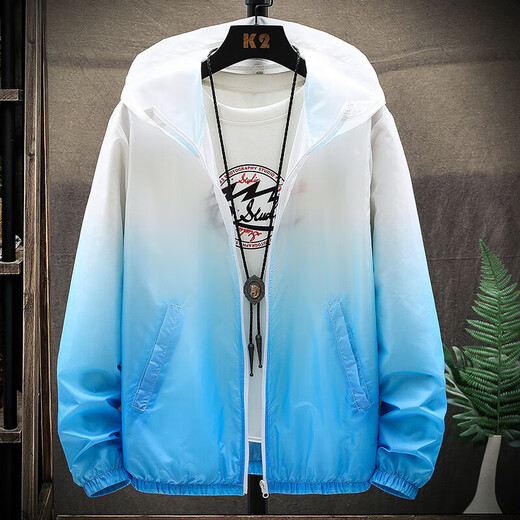 Veste de couleur dégradé pour hommes de crème solaire pour hommes de style coréen vêtements pour la crème solaire pour l'été