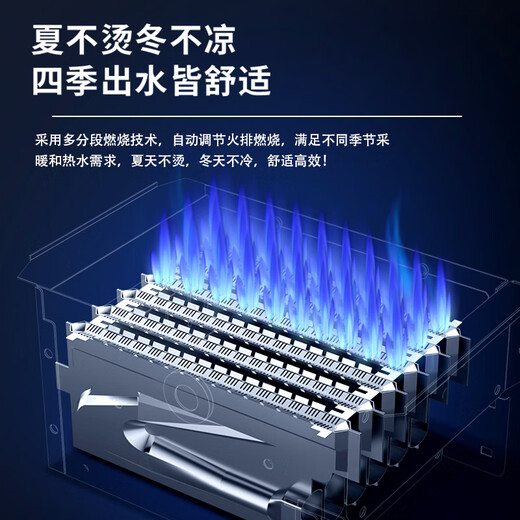 CHIGO balanced gas water heater household gas instantaneous heating type intelligent constant temperature low water pressure start safety anti-leakage 29-year-old brand 12L bathroom installation - four seasons temperature sensing natural gas (12T)