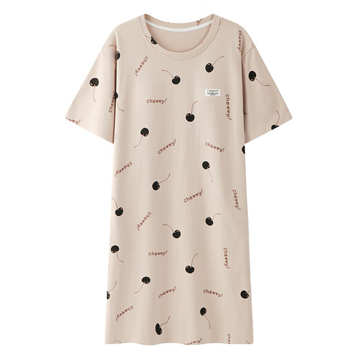 
Summer, baby, show off nightgown for women in summer with breast pads, extra long style to ankle long skirt for delivery, can be worn with a dress with short sleeves pure cotton pajamas X12529 L