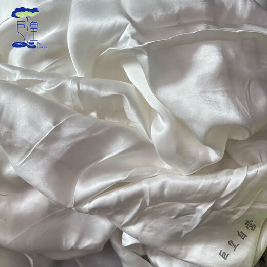 
Pangdonglai thin style opaque cool breathable solid color silk fabric silk small blue white off-white crepe 9889 white 1.1*1.9 meters 14 m meters