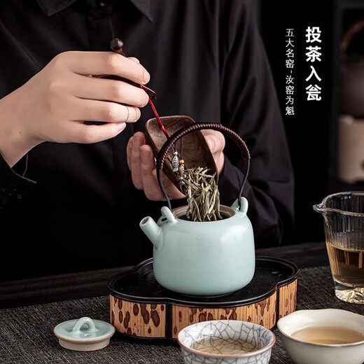 Zhenchuju tea set set Chinese style cultural creation national trend tea set high-end gift box men's birthday gift for dad Father's Day gift Mingyao Yaji tea set complete set selected gift box