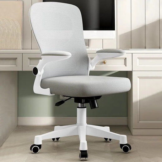 Xiaomi YouPin Eco-Chain Brand Home Computer Stuhl bequeme Langzeitlehnung Backstreh Office Stuhl Taillenschutz Ergonomischer Stuhl Schlafstuhl 983 Weißer Rahmen Schwarzes Netz + 3D-Kopfstütze / Schwammkissen