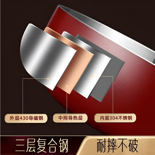 XKJ German stainless steel basin food grade 304 kitchen dish basin and wash basin kneading basin egg beating basin milk bottle washing basin light luxury and basin 24cm