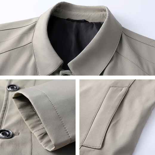 
Pier Cardin spring and autumn jacket men's lapel middle-aged thin casual business dad autumn jacket commuting solid color top 1048 meters white M 170 suggest 120 Jin [Jin equals 0.5 kg] below