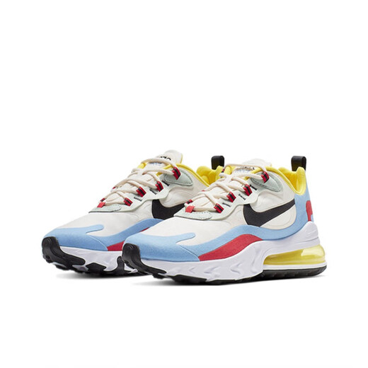 耐克（NIKE）Nike Air max 270 react 女鞋休闲气垫男鞋运动跑步鞋 AO4971 AT6174-002 红黄蓝 36