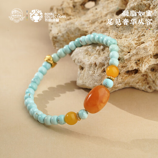 Potala Palace Turquoise Bracelet with Beeswax Date Beads 925 Silver Dharma Eye Spacer Bracelet for Men and Women as a Birthday Gift for Girlfriend