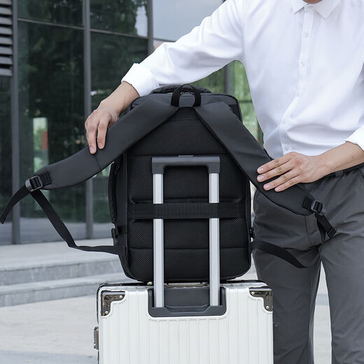 Nueva mochila de gran capacidad para la mochila de negocios masculinos expansión multifuncional bolsa de viajes bolsas de computadora al estudiante bolso de computadora en negros