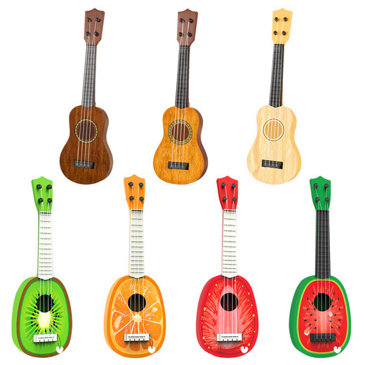 Ibanez Cross Crorefing Kids Simulation Instrument Инструмент гавайская гитара Mini Guitar может играть в раннем образовании музыкальные уличные игрушки для английского окна в окнах Random-26 см дерево