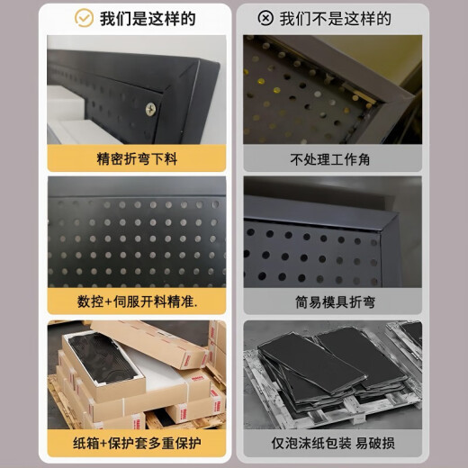 Hole plate iron stainless steel punching hook rack power tool custom hardware storage wall display rack with frame Thickened model 12040cm-white