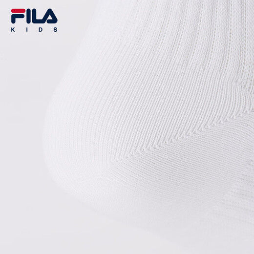 FILA antibacterial children's socks 2025 autumn new casual elastic mid-waist socks for boys and girls, standard white-WT 1-3 years old S