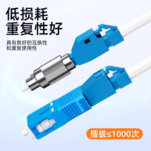 Biaz fiber optic adapter carrier-grade fc-lc red light pen round to square adapter optical power meter red light all-in-one machine conversion extension connector coupler FC male-LC female