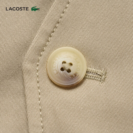 LACOSTE French crocodile men's business casual old money style stand collar zipper jacket Harrington jacket | BH1172 CB8/Camel M 50