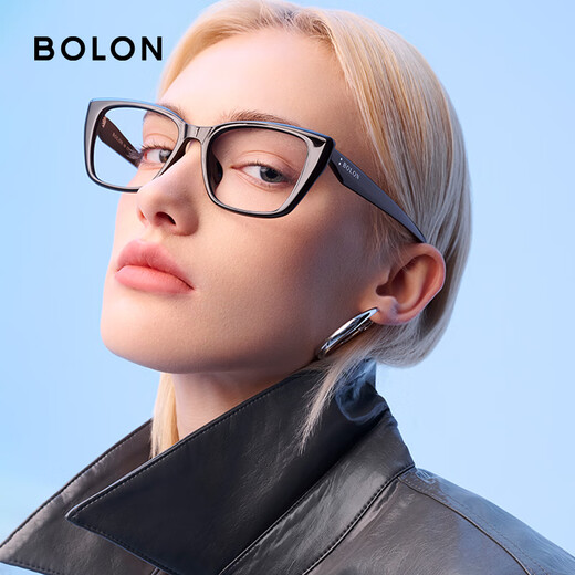 Bolon Tyrannosaurus Yang Zi's Myopia Glasses Frame 25 Producto nuevo sin maquillaje Cat Eye Marco negro para mujeres BJ5187 [mismo modelo para Yang Zi] B10