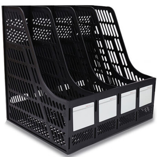 Deli 9848 four column file frame office information rack file column 4 link file basket file rack blue 325*262*313mm