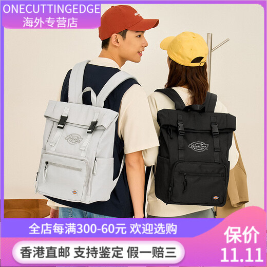 Dickies时尚卷轴拉链搭扣底休闲通勤出差 聚酯纤维 双肩包 常规 男女同款 星空灰
