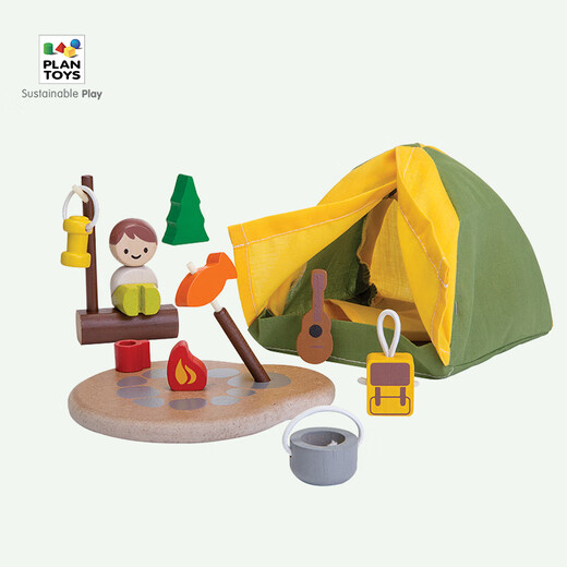 Plantoys Деревянный симуляция на открытом воздухе набор для детской игрушечной сцены украшения 6624 6624_ набор для кемпинга на открытом воздухе