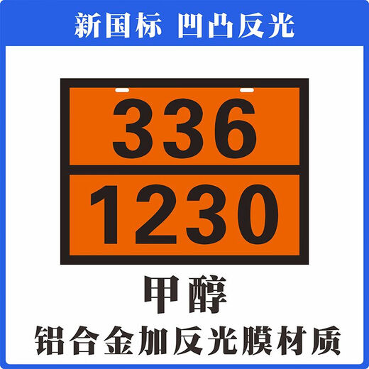 2025新规危险品标志牌新危险化学品标识牌矩形液化气识别号铝合金标志 新国标汽油（33/1203）