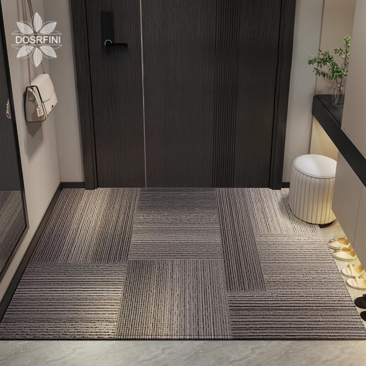 Japanese entrance door floor mat 2025 new style entrance door foot mat anti-slip entrance door exterior door mat porch carpet Gray-15271 80cm*120cm [small size]
