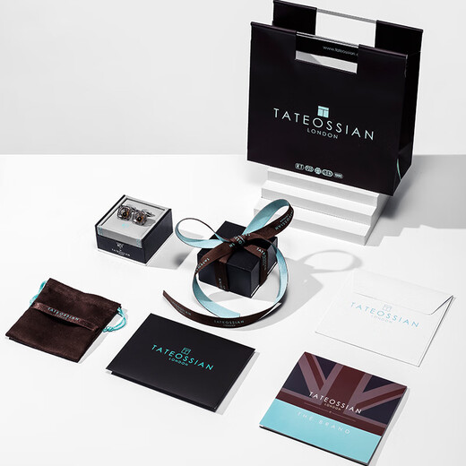 TATEOSSIAN British tateossianRT men's French cufflinks round zirconium diamond gemstone cuff buttons for boys gifts in stock lavender purple square cufflinks