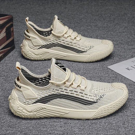 
Camel (CAMEL) men's shoes for summer breathable 2024 new flying thin mesh shoes for men's mesh casual sports odorproof 9893 gray 39
