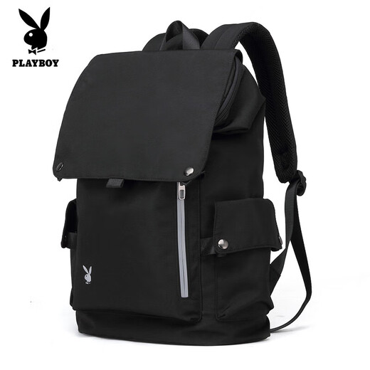 Playboy (Playboy) Мужской рюкзак для студентов колледжа Компьютерная школьная сумка младшая средняя школа и ученики старших классов простые туристические рюкзак модный бренд [16 дюймов] 8033-5B.