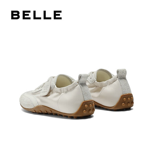 百丽（Belle）舒适软薄底阿甘鞋女2025秋新便捷松紧后帮休闲鞋B2735CM5 灰色 37 (235mm)
