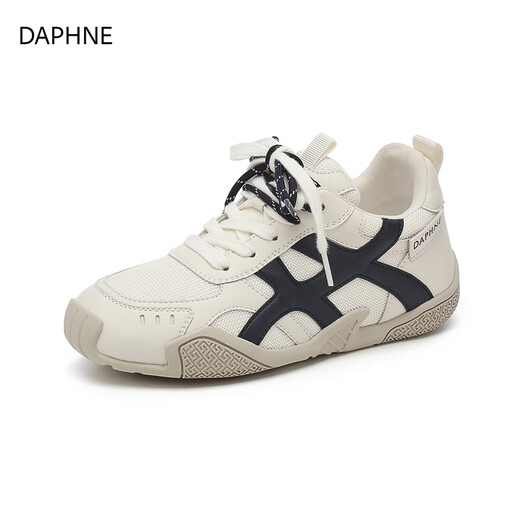 
Daphne double-lace-up thick sole height-enhancing 4CM German training shoes for women 2025 autumn new couple shoes non-slip and durable versatile shoes off-white 37