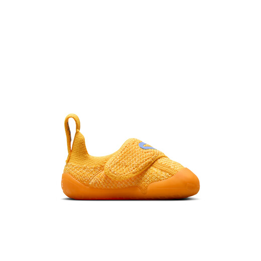 Nike infant and child easy to put on and take off sneakers Velcro winter boys and girls fly knitted NIKE SWOOSH 1 FB3244 800 laser orange/university blue/light laser orange 22