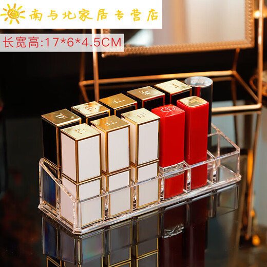 Sailotou lipstick storage box multi-grid ins style lip glaze storage rack internet celebrity transparent desktop lipstick box organizer 16-grid Guerlain box