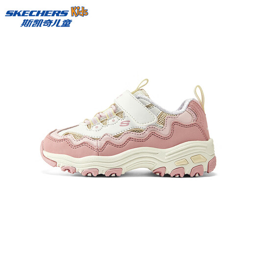 Skechers Children's Spring and Autumn Baby Retro Dad Shoes Fashion Trend Girls Light Sports Shoes 319028N Pink/Yellow/PKYL 25