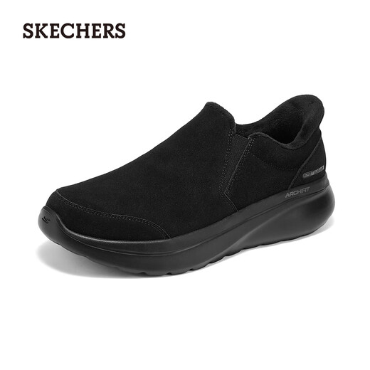 Skechers walking shoes men's velvet warm autumn and winter new comfortable sports casual shoes one-leg walking shoes 217081
