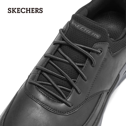 Skechers leather shoes men's slip-on soft-soled casual leather shoes 2025 autumn new arch support flash-on shoes 205492