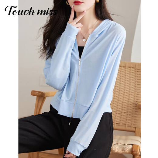 
Tachimis TOUCH MISS short ice silk sunscreen clothes for women in summer new small 2025 new breathable sunscreen clothes thin coat white L 105-120Jin [Jin equals 0.5 kg]