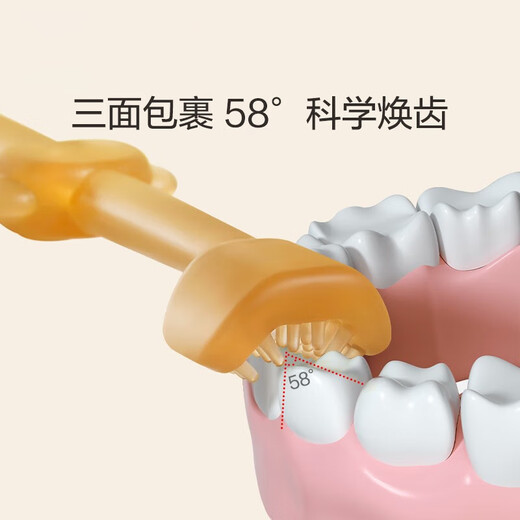 婴儿牙刷0-1岁半宝宝口腔乳牙清洁棒新生儿舌苔清洁器硅胶 乳牙刷3只装