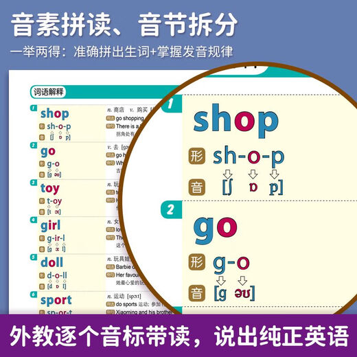 【自营专版】图书学语者零基础通用版本小学1300词拆分速记单词初中2000词拆分速记音标自然拼读漫画彩图版学单词记忆 英语漫画图解 小学英语1300核心 小学通用