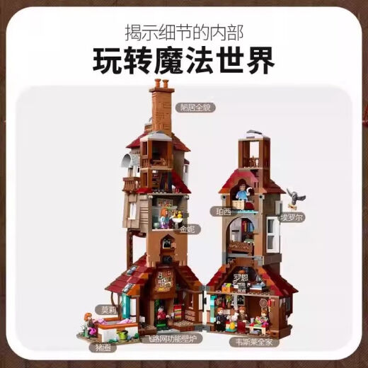 
Chinese building blocks 76437 Harry Potter 2024 Burrow Collection Edition Large assembled toys birthday gift ornaments Burrow 1047 pellets