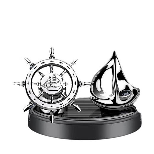 Car Solar Aromatherapy Car Rotating Rudder Eagle Perfume Car Deodorization and Removal of Smells Interior Environment-friendly Exhibition - Elegant Gray - Gardenia