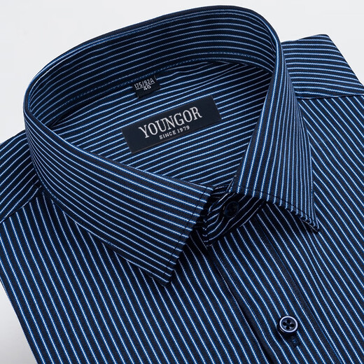 CEO Yageol Long Sleeve Shirt Herrener neuer Baumwoll-No-Eisen mittlere High-End-High-End-Hemd-Hemd mit mittlerem Alter 6627 38 (empfohlen 100-115jin [Jin ist gleich 0,5 kg])