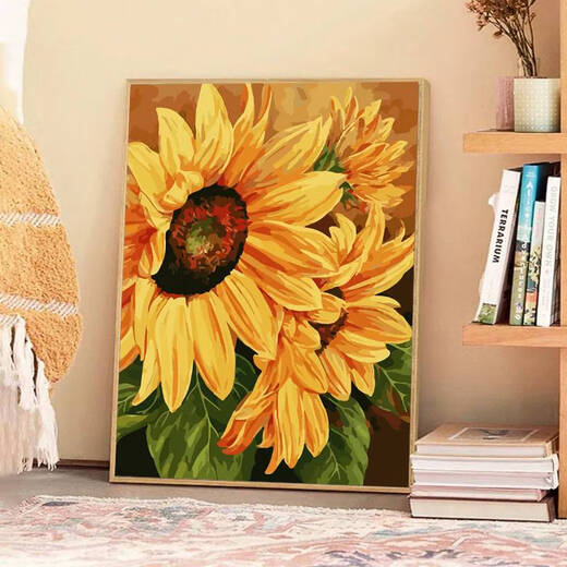 Yonghuan-Serie Sonnenblume DIY Digitalöl Malerei Füllung handgemalbte Malvorlagen handgemalbte Malvorlagen Ölmalerei