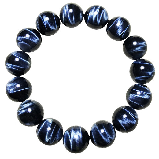 
DL 1998 Fat Donglai Quality Blue Tiger Eye Stone Bracelet Tianlan Eagle Tiger Eye Stone Cat Bracelet Men and Women Style One Picture Crystal 14223 14mm Blue Tiger Eye