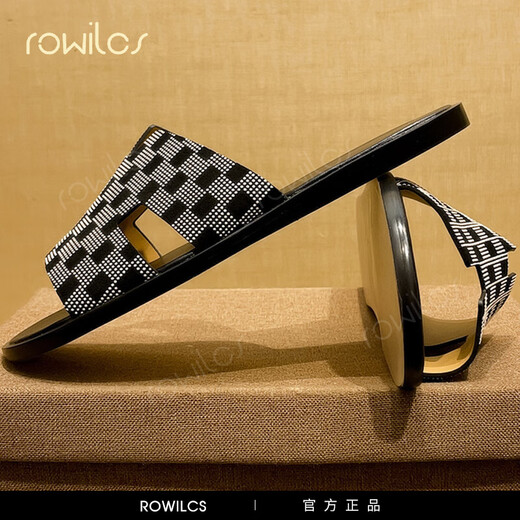 Rowilcs Brand Slippers para hombres Sandalias de verano de la moda de cuero de vaca