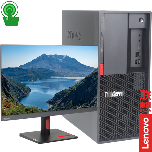 联想（Lenovo）ThinkServer TS90X 小型4U塔式服务器主机 至强E-2324G+23.8英寸显示器 64G内存丨512G+2×4T企业级丨RAID1