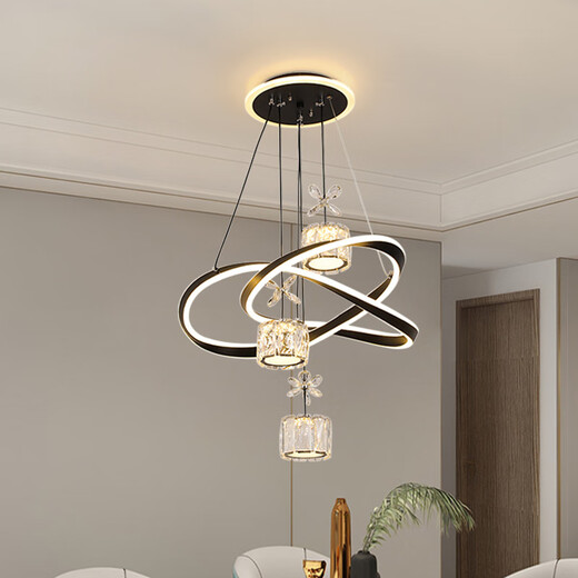 Restaurant Kronleuchter moderner einfacher Esszimmer Esstisch Lampe Bar Internet Promi Schlafzimmer Kronleuchter Verstellbares Neue Zhongshan Lampe 12099y Weiß 50 cm Durchmesser-Drei Farben ohne Stange