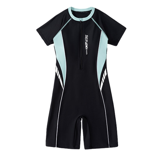 Zailu 10 girls 1215 years old children 1314 junior high school students one-piece swimsuit swimming training examination upgrade black pink + swimming cap swimming goggles earplugs nose clip M M70-85Jin Jin equal to 0.5 kg