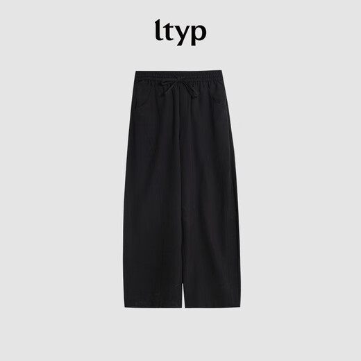 旅途原品ltyp 天丝亚麻萝卜裤 文艺休闲高腰哈伦九分阔腿裤女夏季 乌梅黑 M