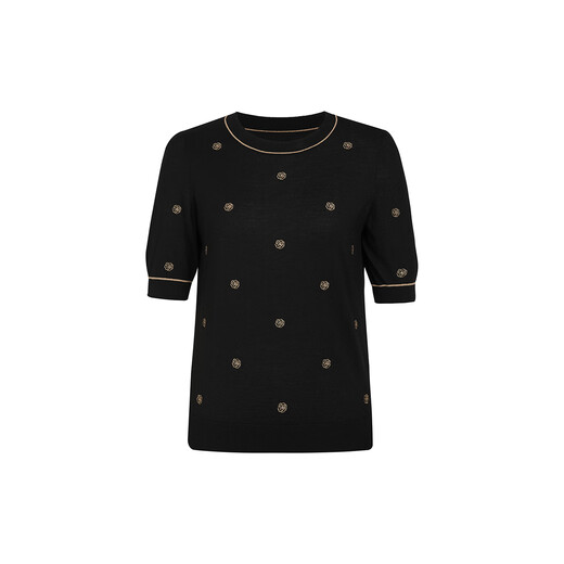 Kelatiel [Silk Wool] 2025 Autumn New Zero Pressure Cloud-Skin-Friendly Sweater Top for Women Black S
