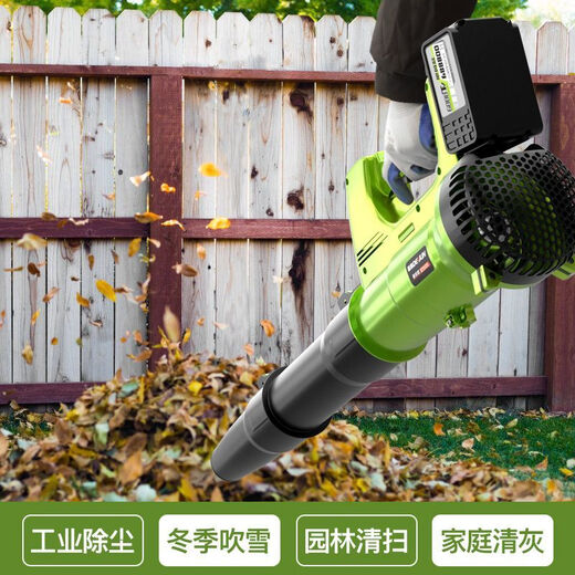 充电式鼓风机大功率吹灰吹风清灰工业锂电车载树叶吹雪施工除尘器 DY充电暴风吹3888TV一电一充