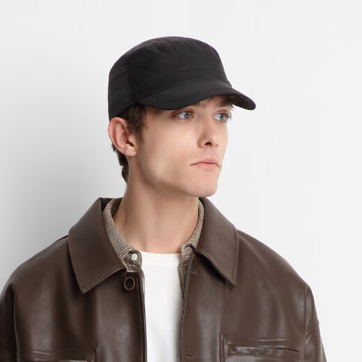 Kenmont thickened warm quilted pure black peaked cap men's autumn and winter outdoor street cold flat cap km-2651