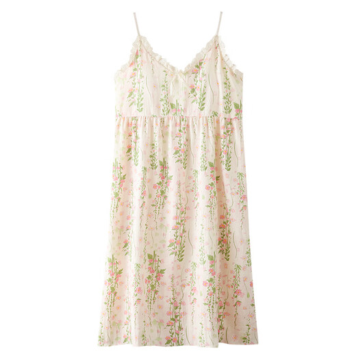 
Victoria's Secret Emilysa [customized] Cloud Cotton Pajamas for Women in Summer with Chest Paddle Striped Printed Sling Night Dress Home Clothing Set Z6623 M