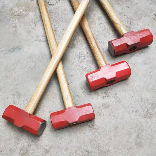 Vinoa hammer, sledgehammer, heavy-duty octagonal hammer, square-head hammer, large wall-breaking tool, masonry hammer, 16-pound green wood handle octagonal hammer (U-turn)